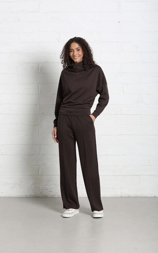 Relax & Renew Sable Cowl Neck Chocolate Brown - Image 2