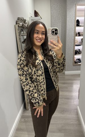 Amy Bomber Jacket - Leopard Print