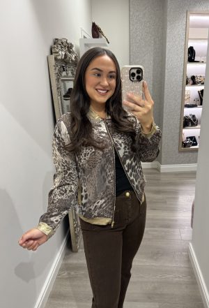 Amy Bomber Jacket - Animal Print