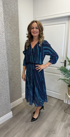Olivia Dress - Blue Print