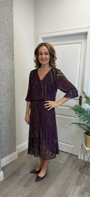 Olivia Dress - Purple Print