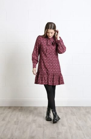 Rant & Rave Annabelle Dress - Burgundy