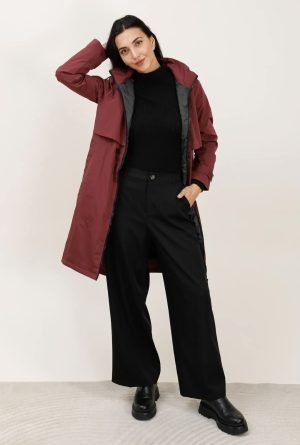 Adele Coat - Burgundy